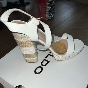 White Aldo Sandals